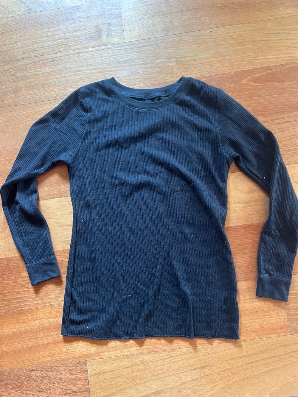 Fruit of the Loom Black Long Sleeve Thermal Tee